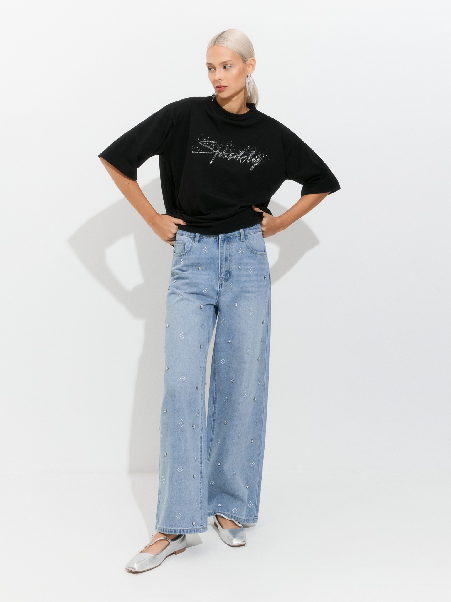 10200440101 Брюки джинсовые жен. Holborn синий