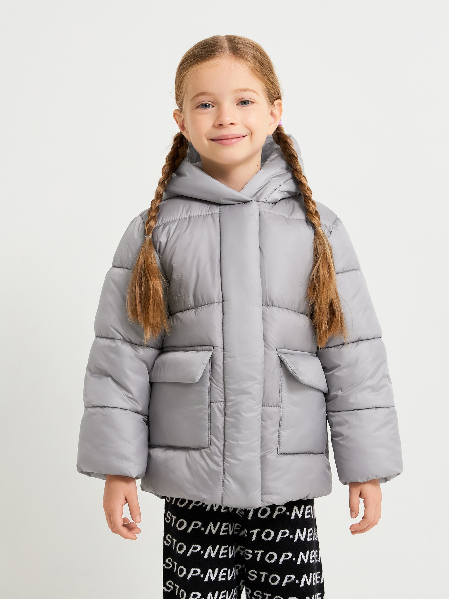 20220650019 Куртка детская для девочек Cordo серый