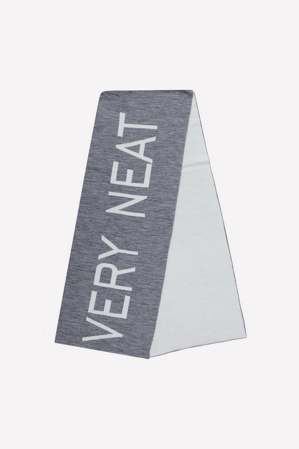 ЕВ 15007_ш_тем.серый меланж, белый Шарф