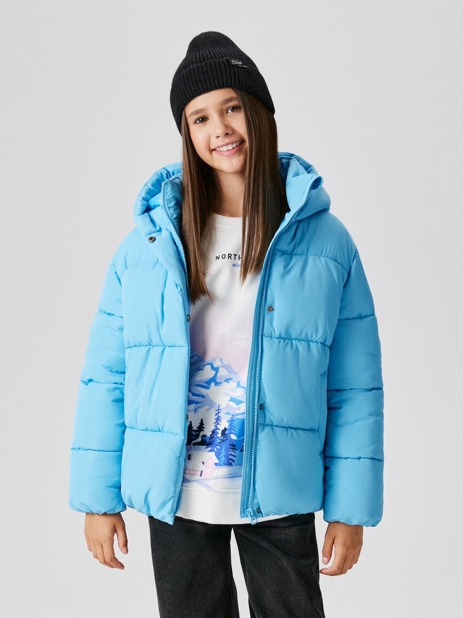 20230650012 Куртка детская для девочек Joi синий