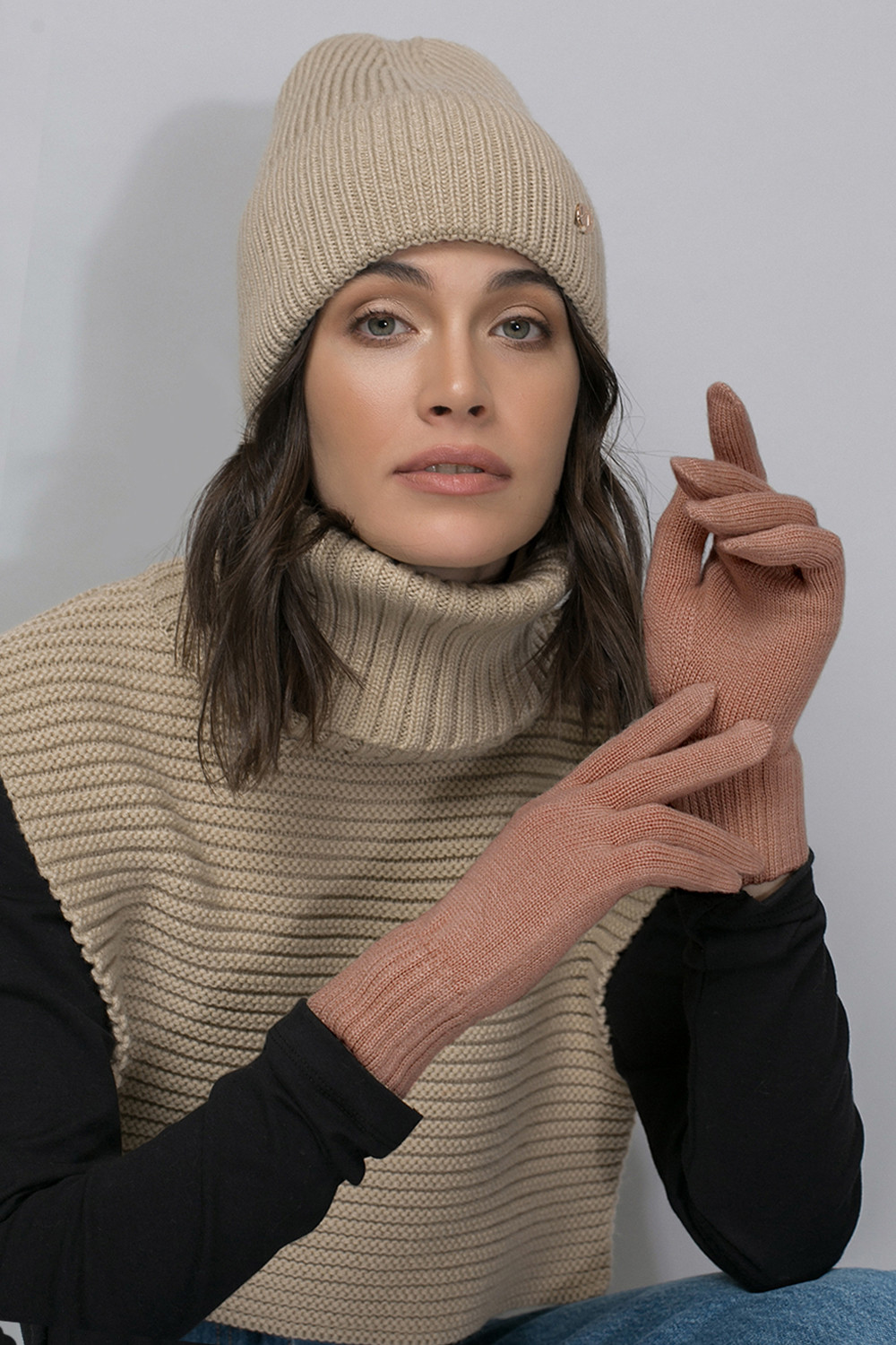 ЕВ 10004_ш_персик Перчатки