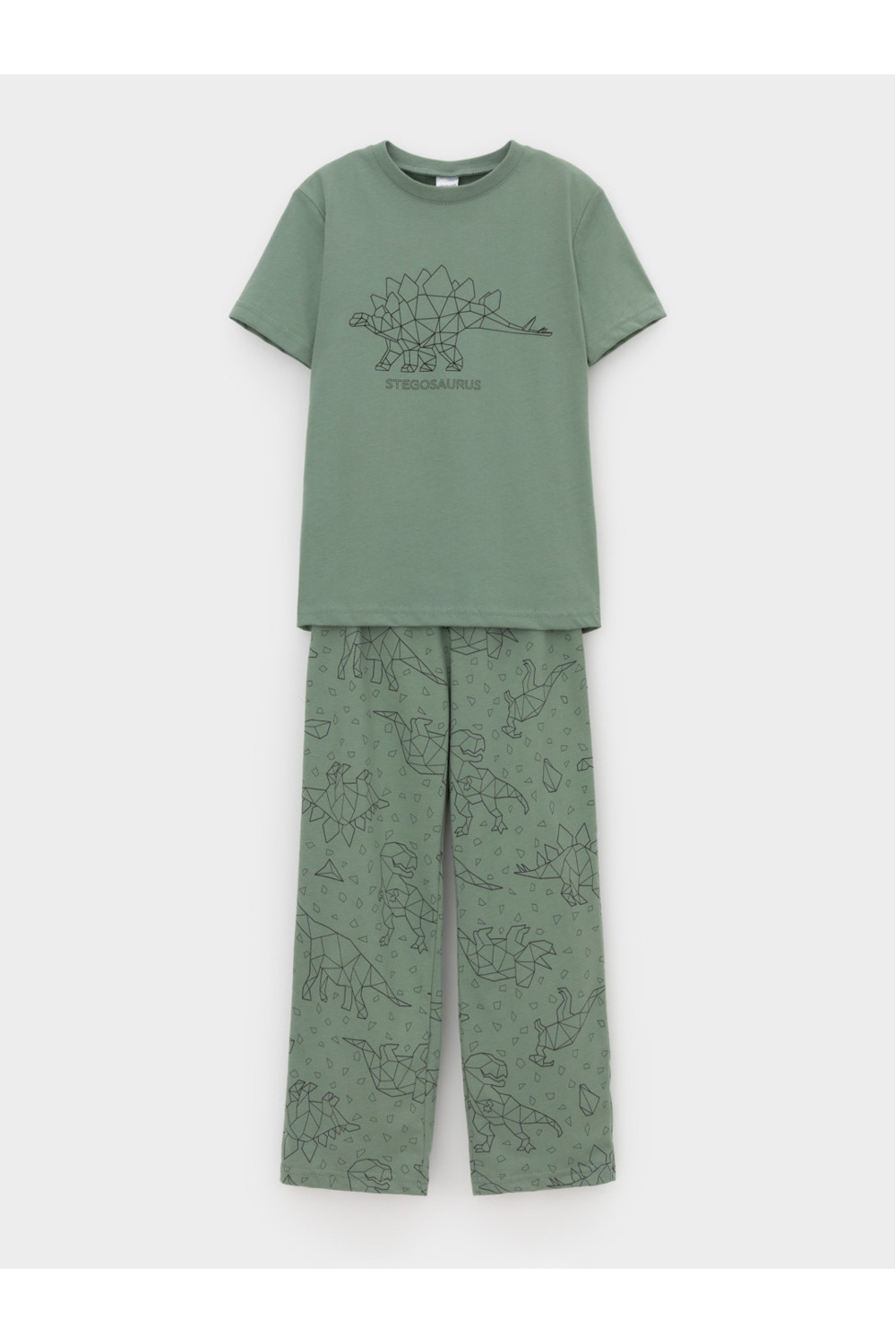 К 1599_весенний зеленый, динозавры Пижама