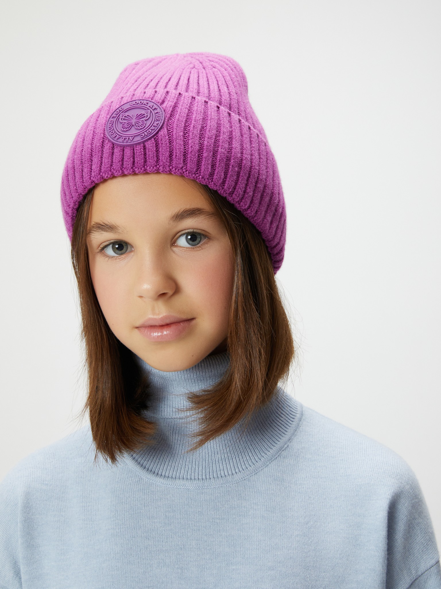 20236400219 Шапка детская для девочек Vakia фиолетовый