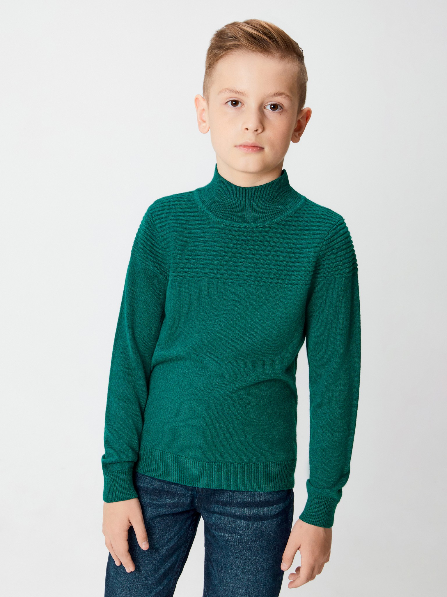 20110320099 Свитер детский для мальчиков Lorran сине-зеленый