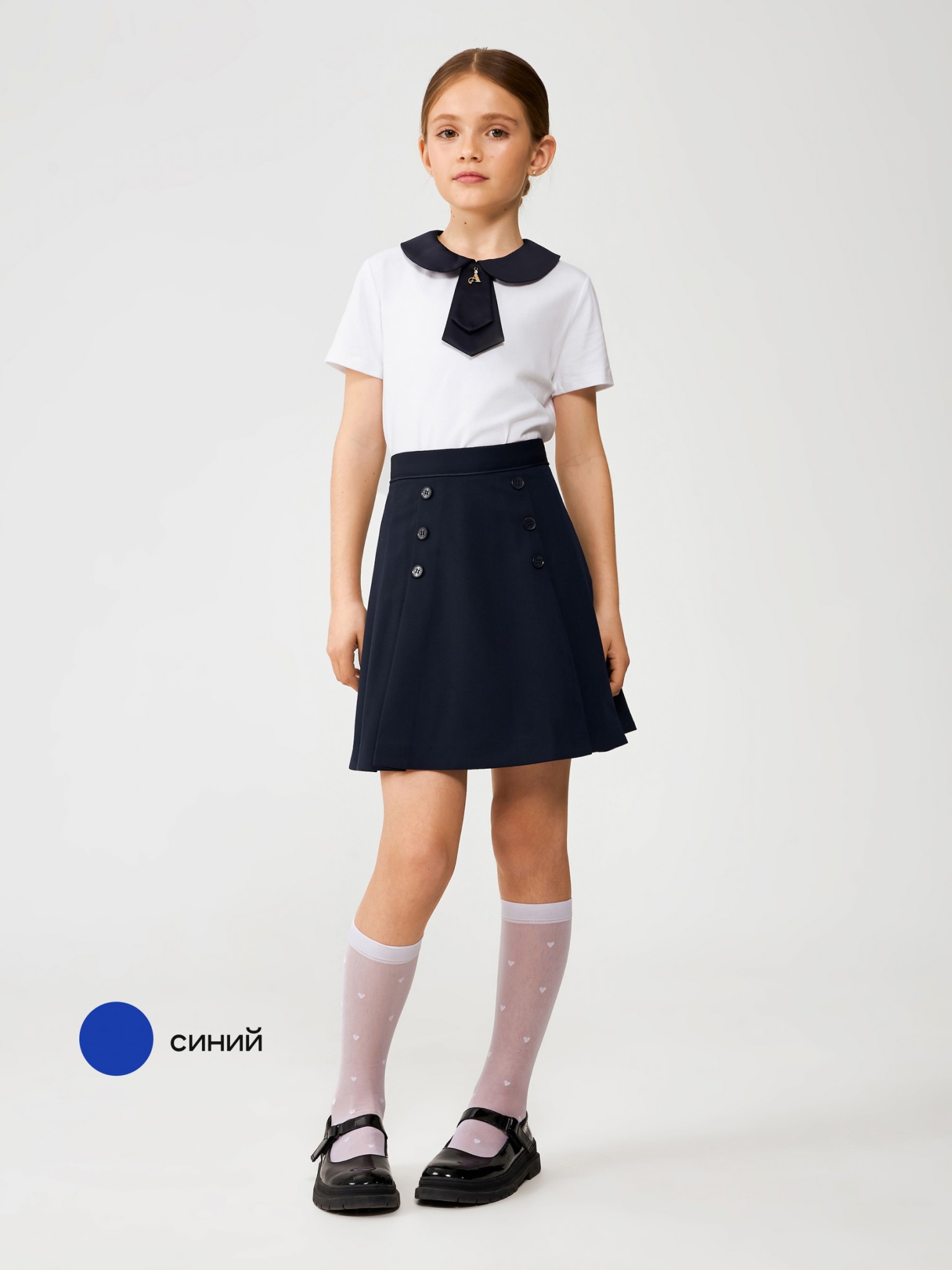 20240180113 Юбка детская для девочек Cosinus синий