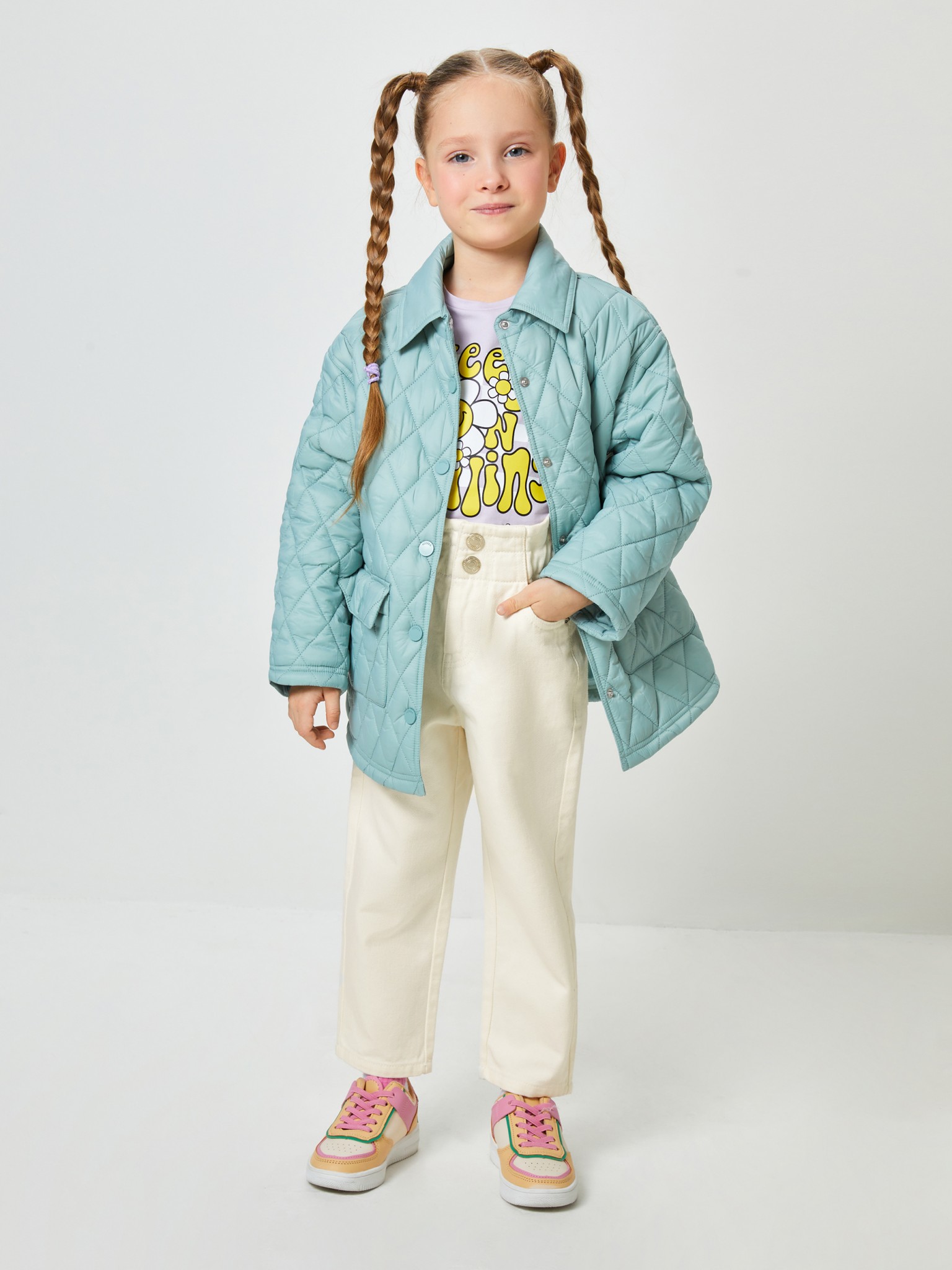 20220160398 Брюки детские для девочек Williams белый