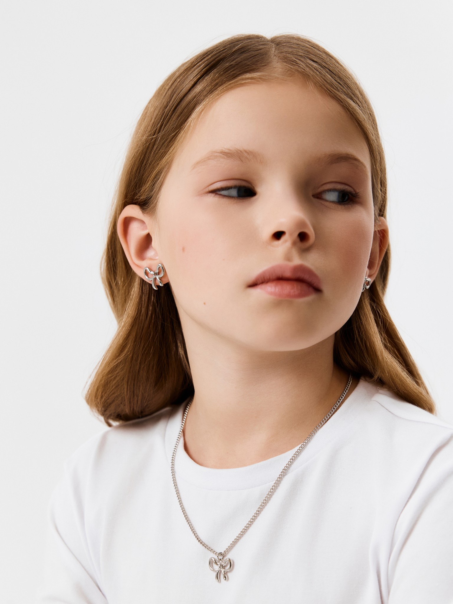 20206260049 Набор (бусы + серьги) детский Ercole серебристый