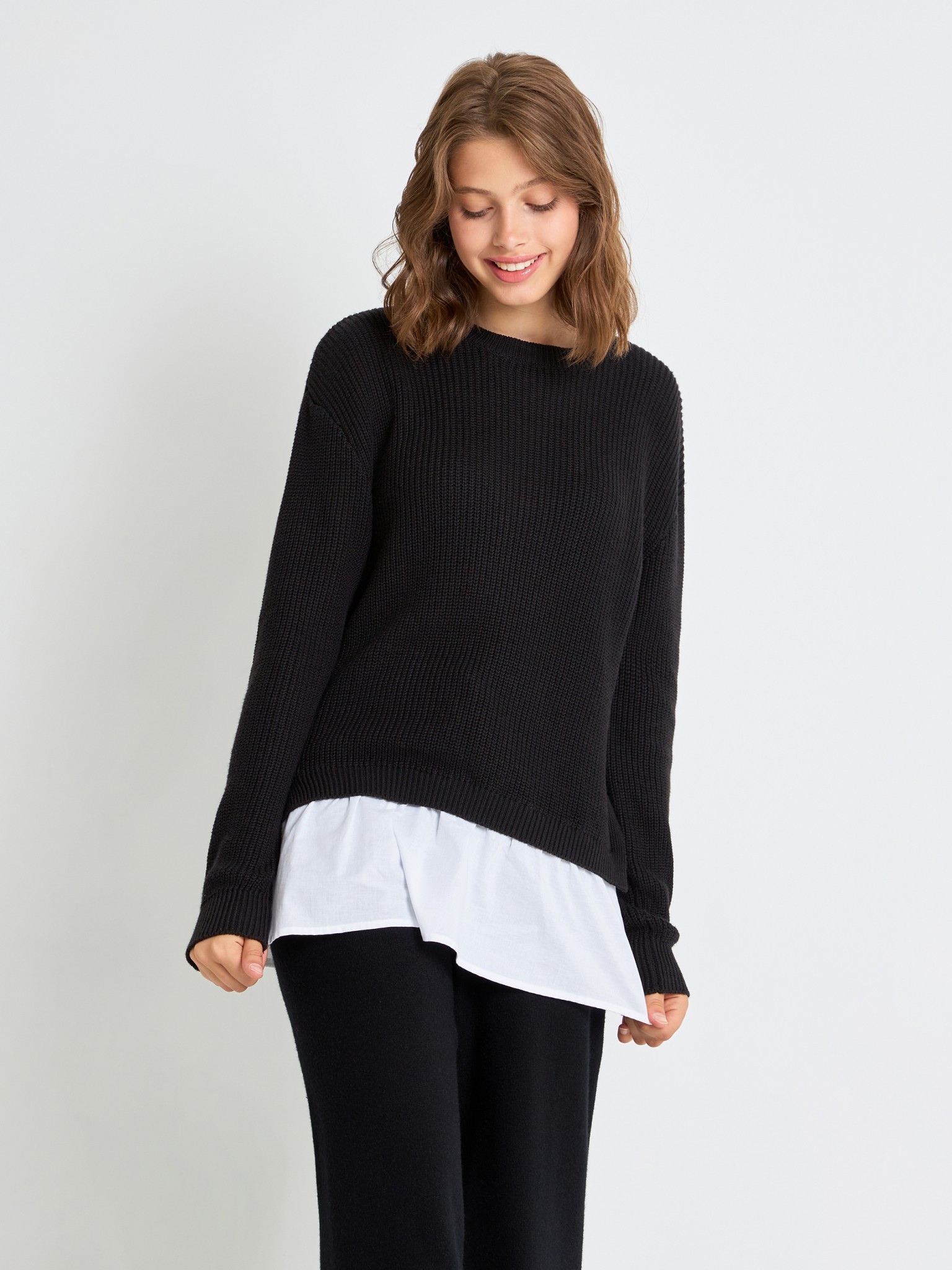 20210310174 Джемпер жен. Mira  черный