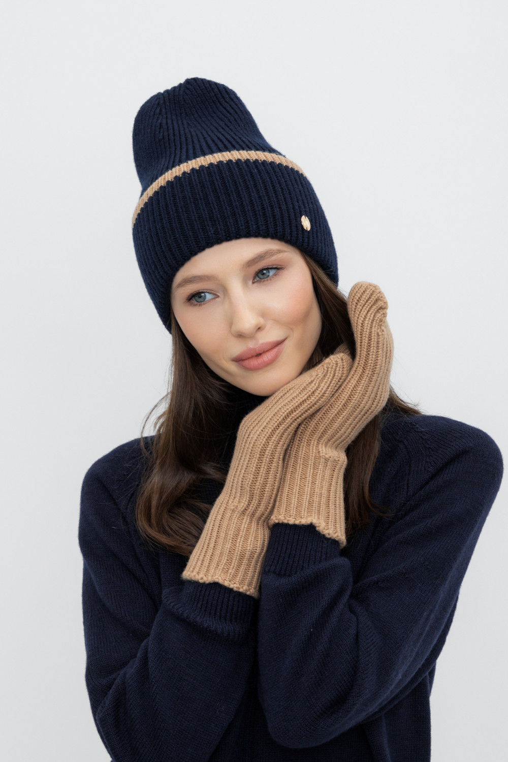 ЕВ 20007_24ш_темно-синий Шапка