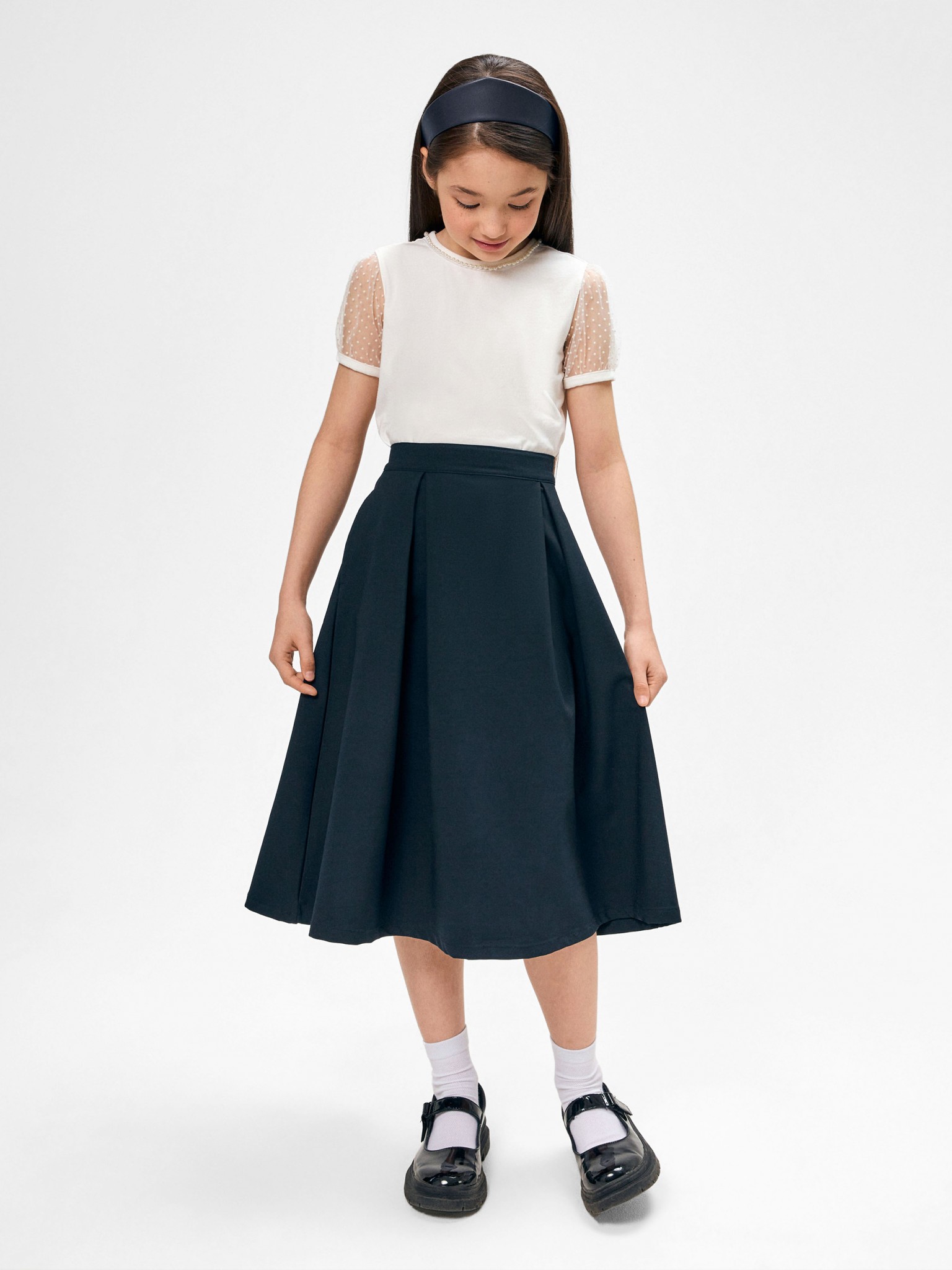 20210180224 Юбка детская для девочек Horibo темно-синий