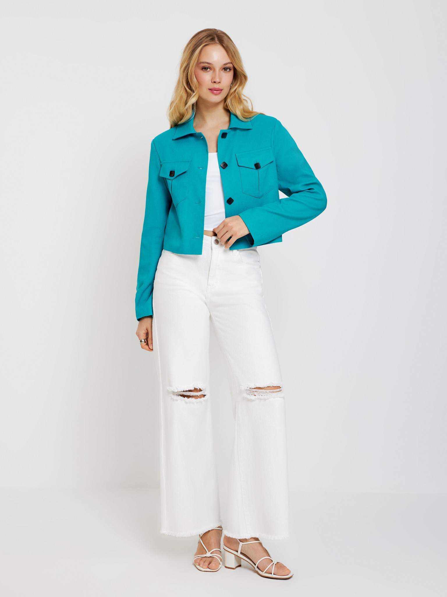 10200130350 Жакет жен. Daisy бирюзовый