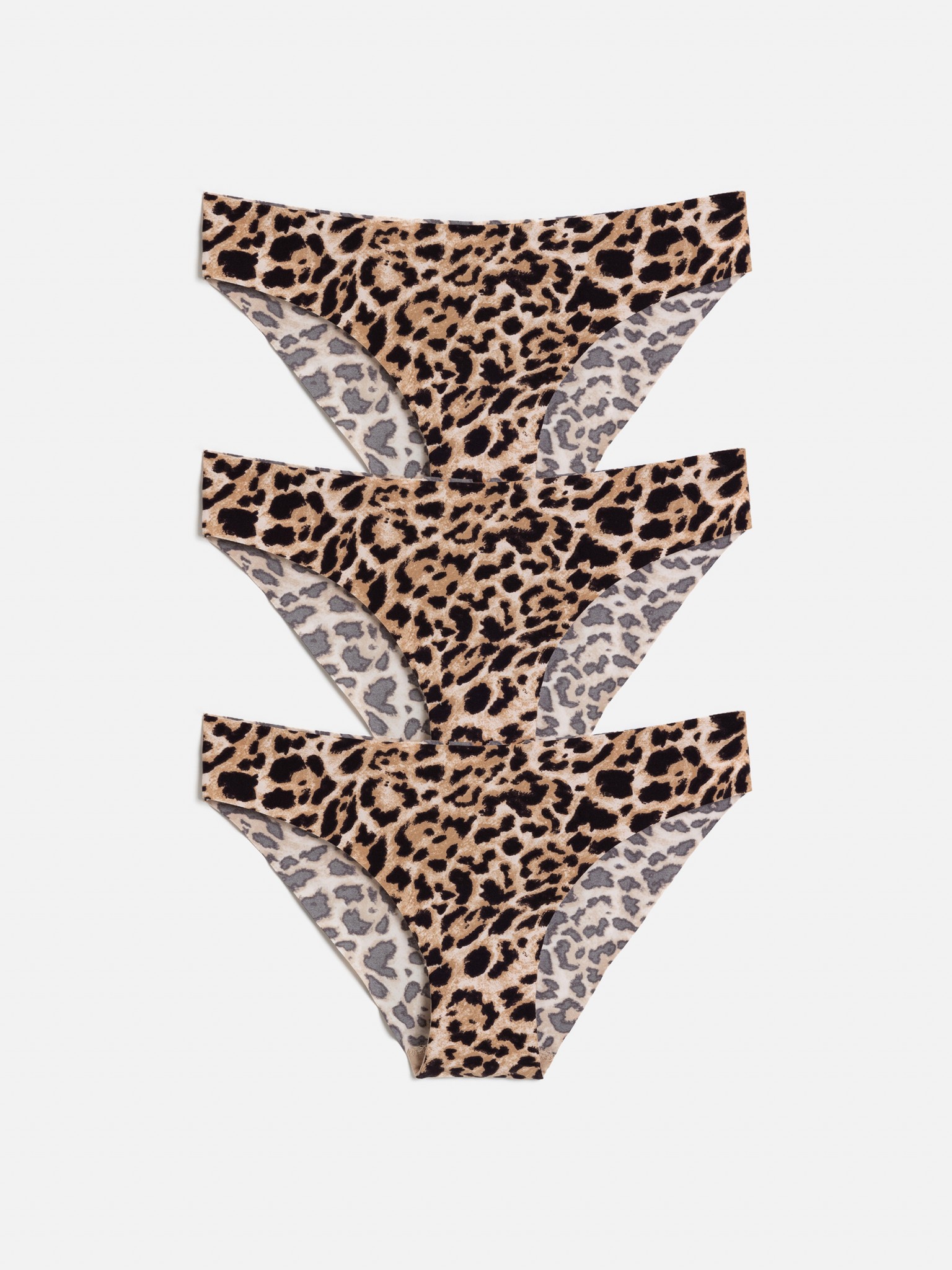 31204122102 Трусы женские в наборе из 3 шт. Edison черный принт