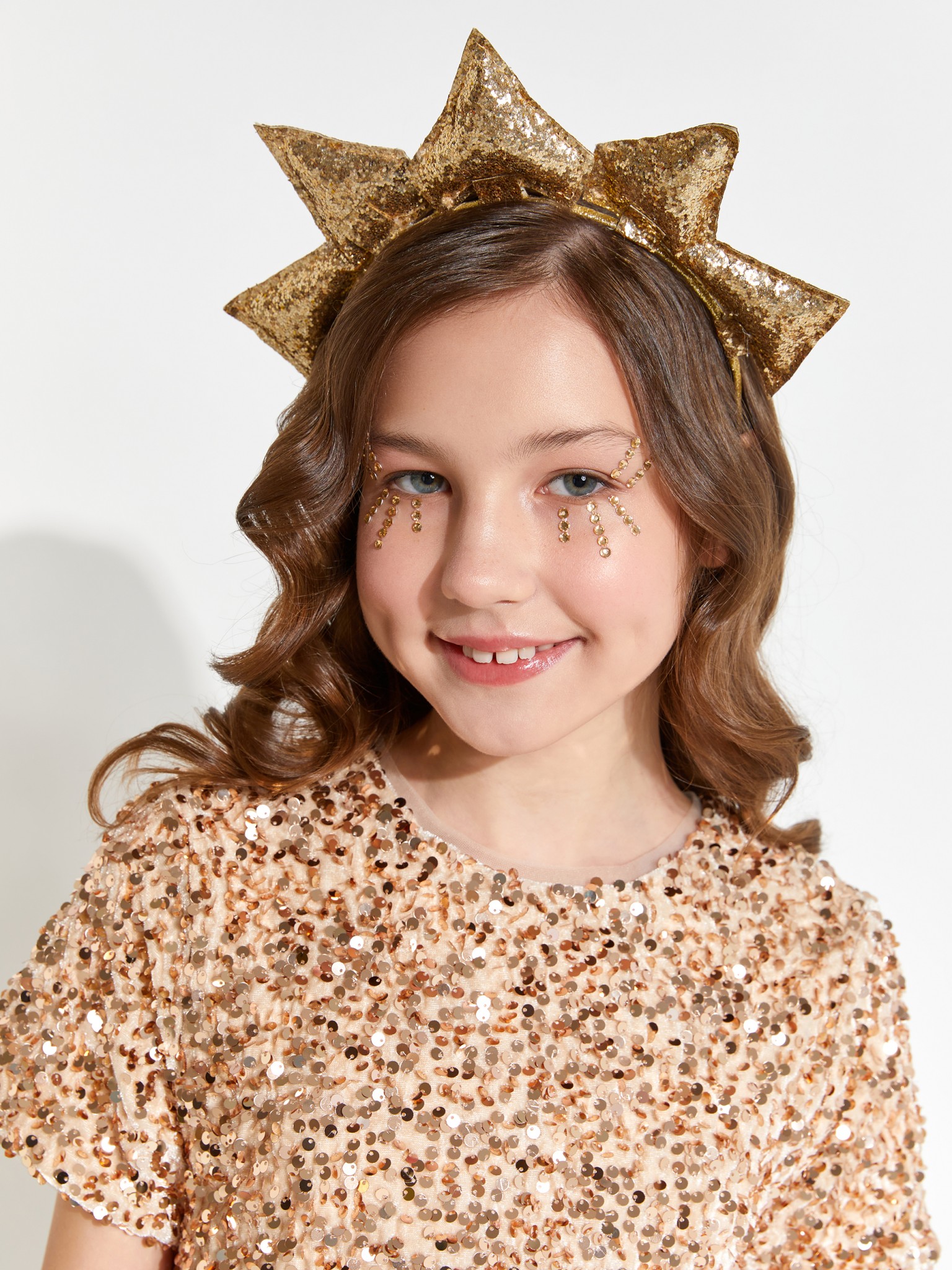 20206310228 Ободок детский Adrian золотистый