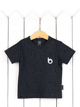 Ф90/5-И Футболка (термоаппликация/значки чёрные на графите)