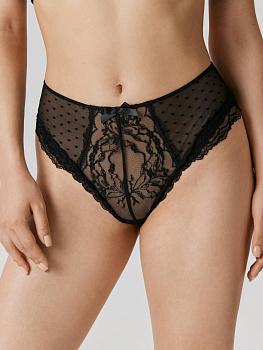 31204122411 Трусы стринги с высокой талией жен. Abelisa черный