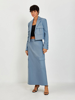 10200130366 Жакет жен. Veneto_jacket серо-голубой