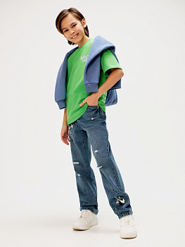 20130440011 Брюки джинсовые детские для мальчиков Spearow синий