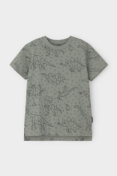 КР 302160-1_зеленый чай, динозавры Фуфайка