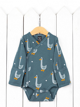 Б113/23-И(М) Боди с запахом (гуси)