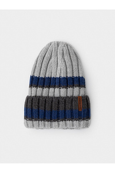 КВ 20413_ш_св.серый меланж, синий Шапка