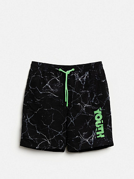 20114750019 Шорты купальные детские для мальчиков Krabius черный