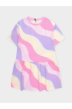 КР 5977-1_разноцветные полоски к719 Платье