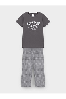 К 1599_железо, костюмная клетка Пижама