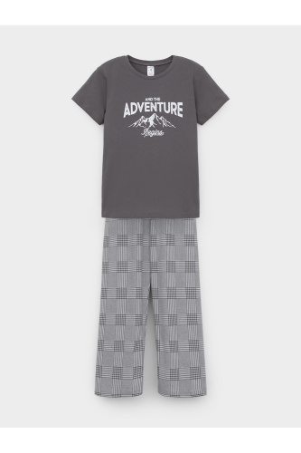 К 1599_железо, костюмная клетка Пижама