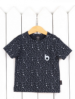 Ф90/4-И Футболка (термоаппликация/значки серые на графите)