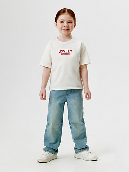 20220440109 Брюки джинсовые детские для девочек Reiat голубой