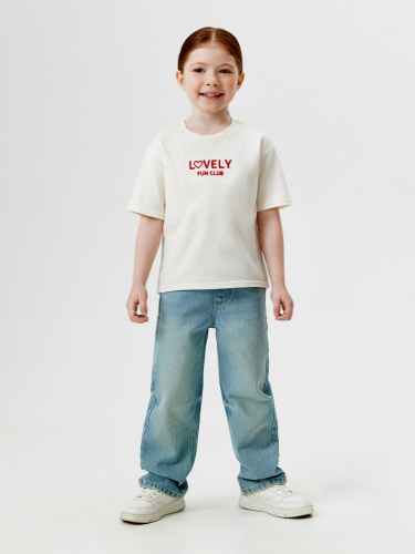 20220440109 Брюки джинсовые детские для девочек Reiat голубой