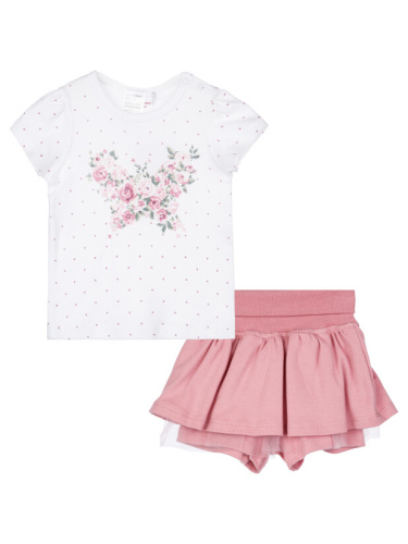 12429154 Комплект для девочки: футболка, юбка-шорты