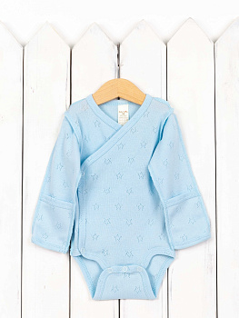 Б113/18-Р(М) Боди с запахом (светло-голубой)