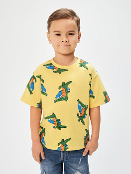 20120510227 Футболка детская для мальчиков Croco желтый