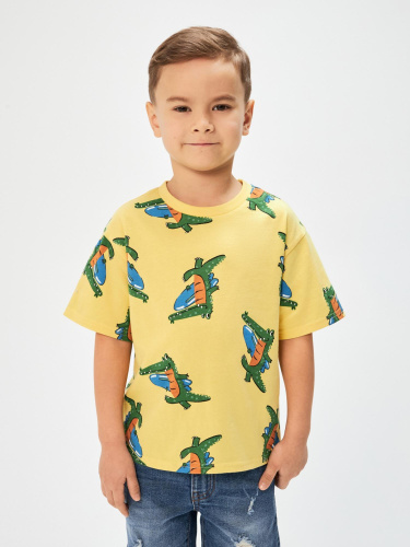 20120510227 Футболка детская для мальчиков Croco желтый