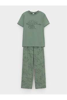 К 1599_весенний зеленый, динозавры Пижама