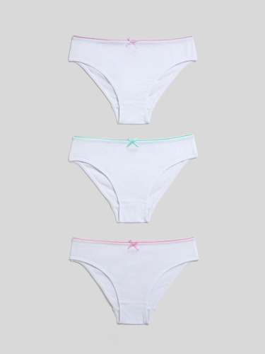 32214120076 Трусы детские для девочек в наборе из 3шт Sloan белый