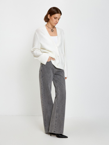 10200440096 Брюки джинсовые жен. Burato светло-серый