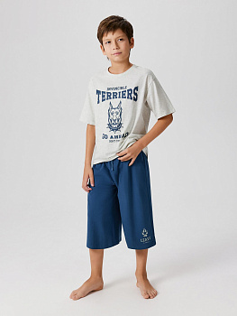 20114280047 Набор детский для мальчиков ((1)футболка и (2)шорты) Djastin разноцветный