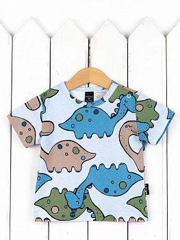 Ф88/18-К Футболка (дино на голубом)