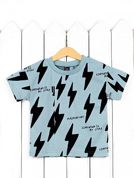 Ф61/3-К(М) Футболка Молнии (пыльный голубой)