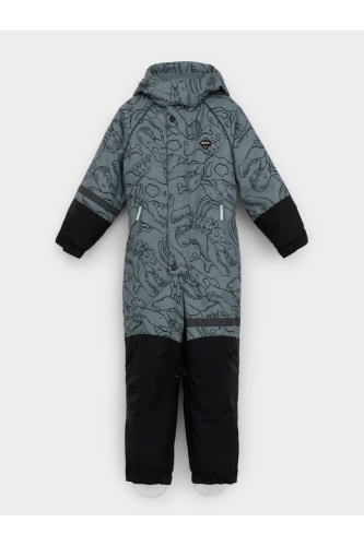 ВК 60130_н_1 ГР_пыльно-бирюзовый, динозавры Комбинезон