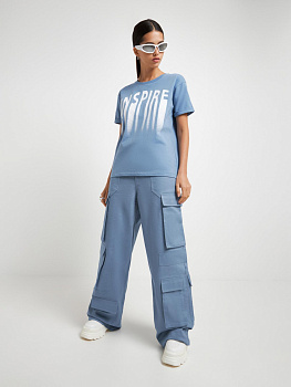 10200160693 Брюки жен. Veneto_pants серо-голубой