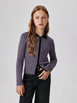 20210370040 Кардиган детский для девочек Valentina фиолетовый