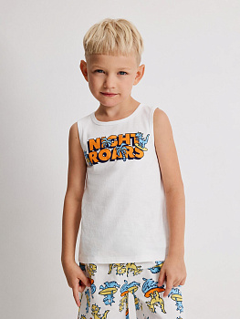 20124250005 Набор детский для мальчиков ((1)майка и (2)шорты) Hercules молочный принт
