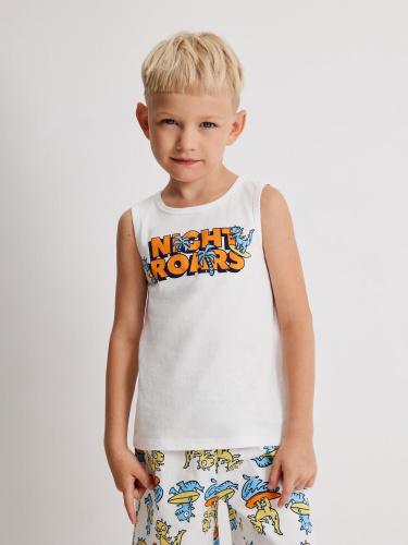 20124250005 Набор детский для мальчиков ((1)майка и (2)шорты) Hercules молочный принт