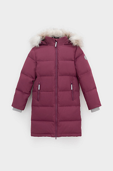 ВК 34069_2 УЗГ_насыщенная клюква Пальто