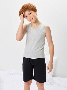 32114220006 Мaйка детская для мальчиков Roberto 0 серый меланж