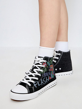 10208040031 Кеды (ботинки) жен. Ava черный