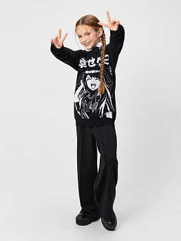 20240310040 Джемпер детский для девочек Miami черный